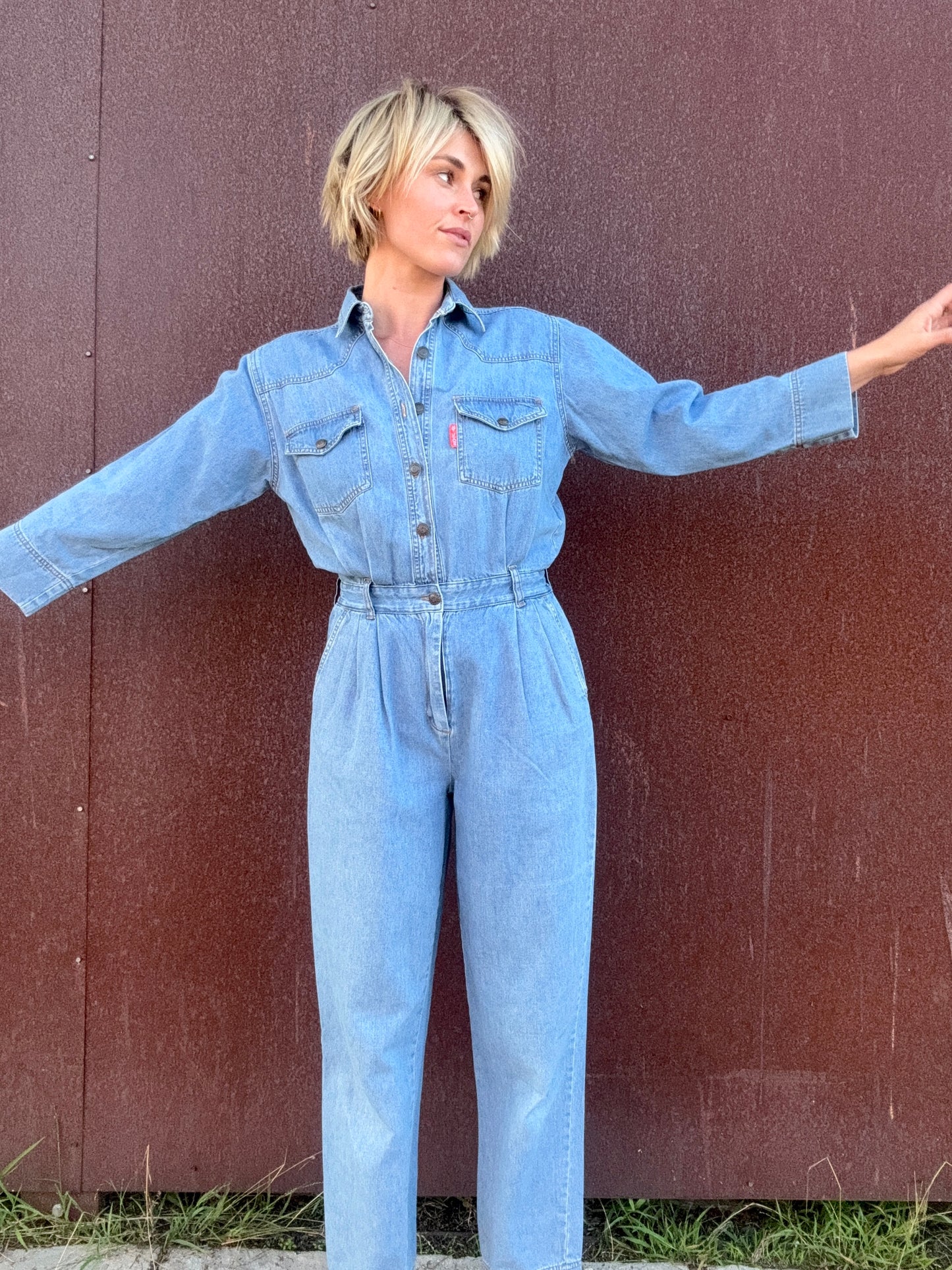 The Gloria 1980s Denim Coveralls