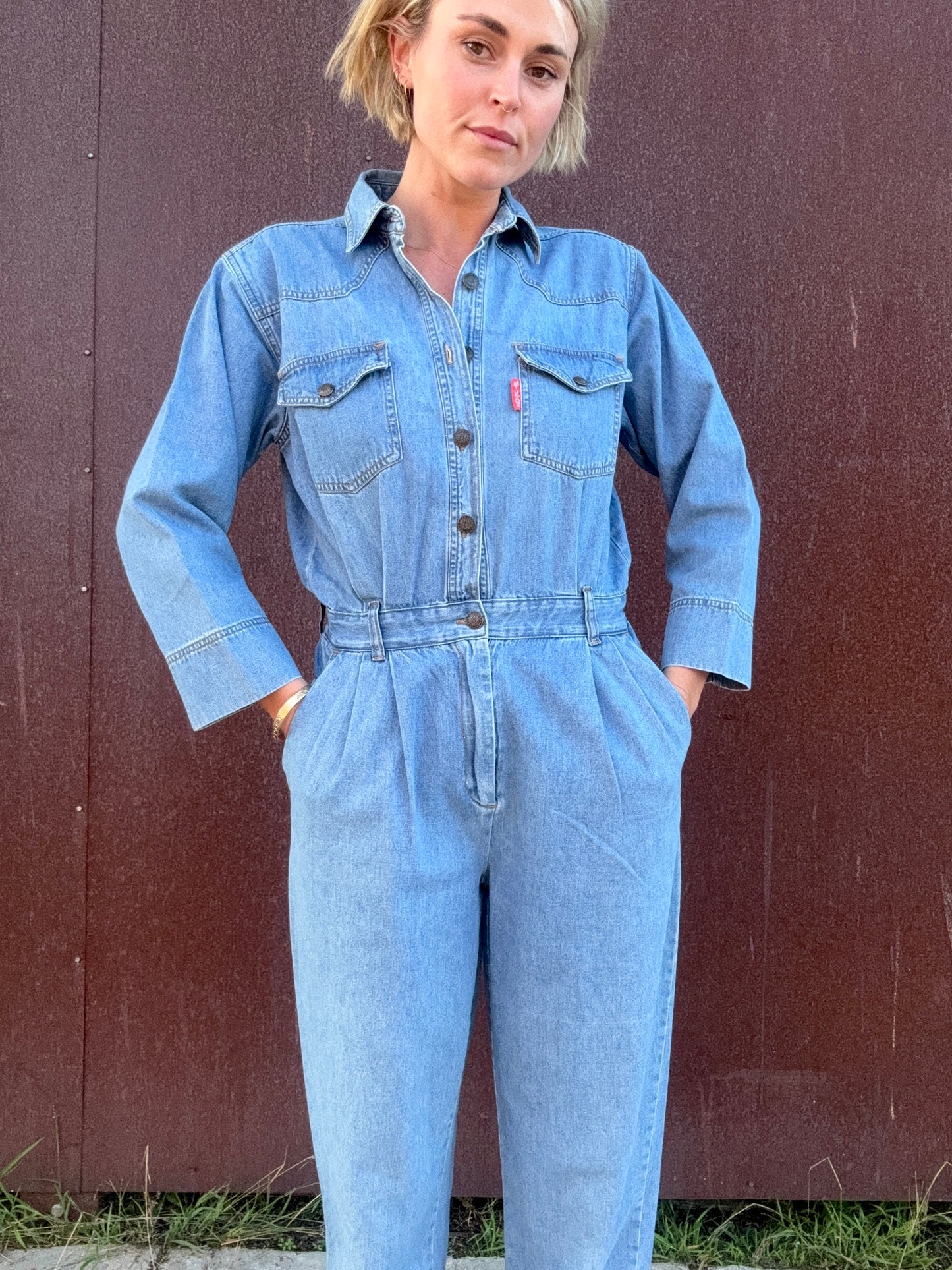 The Gloria 1980s Denim Coveralls