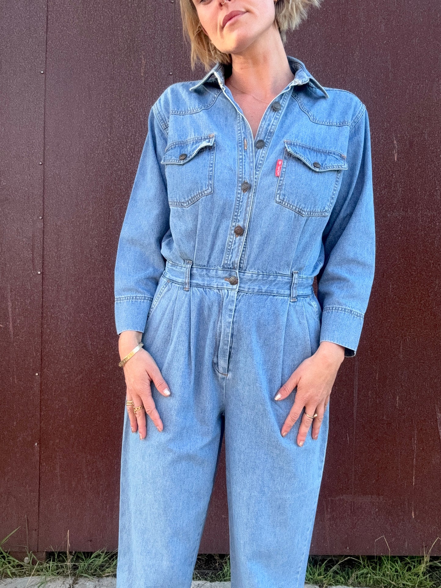The Gloria 1980s Denim Coveralls
