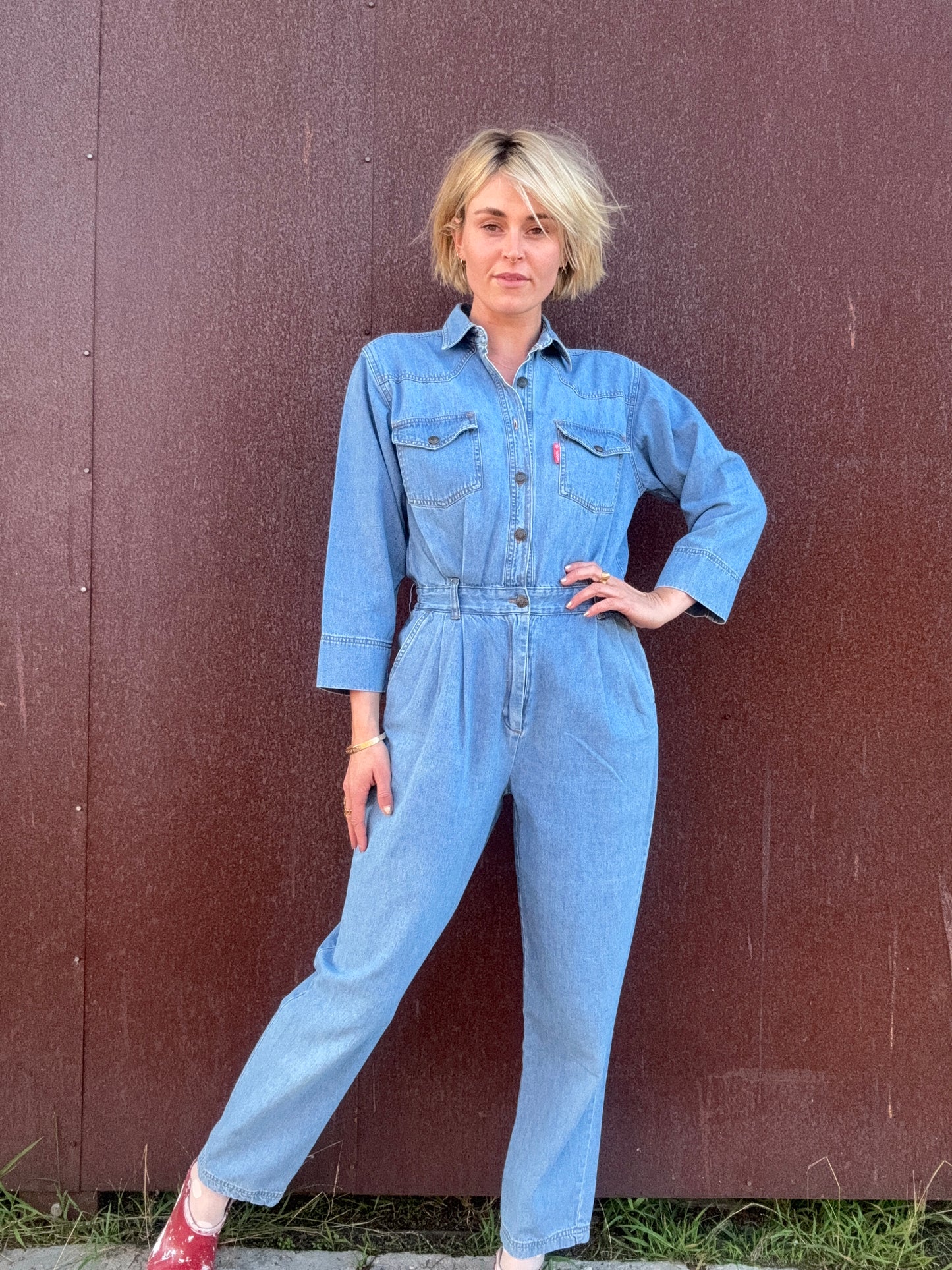The Gloria 1980s Denim Coveralls