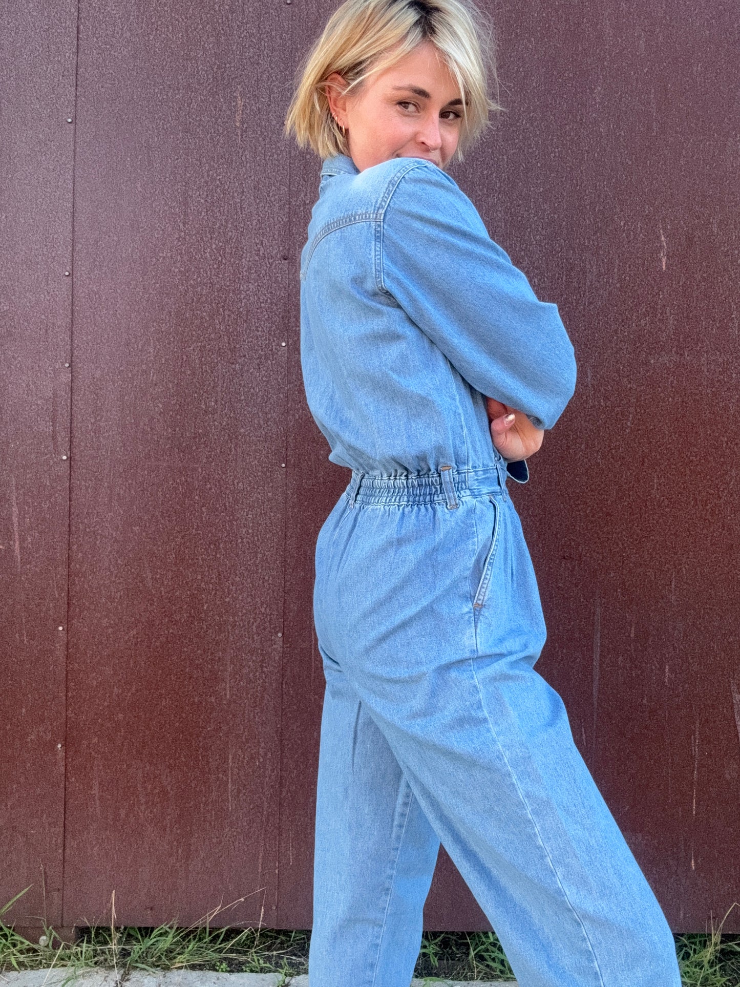 The Gloria 1980s Denim Coveralls
