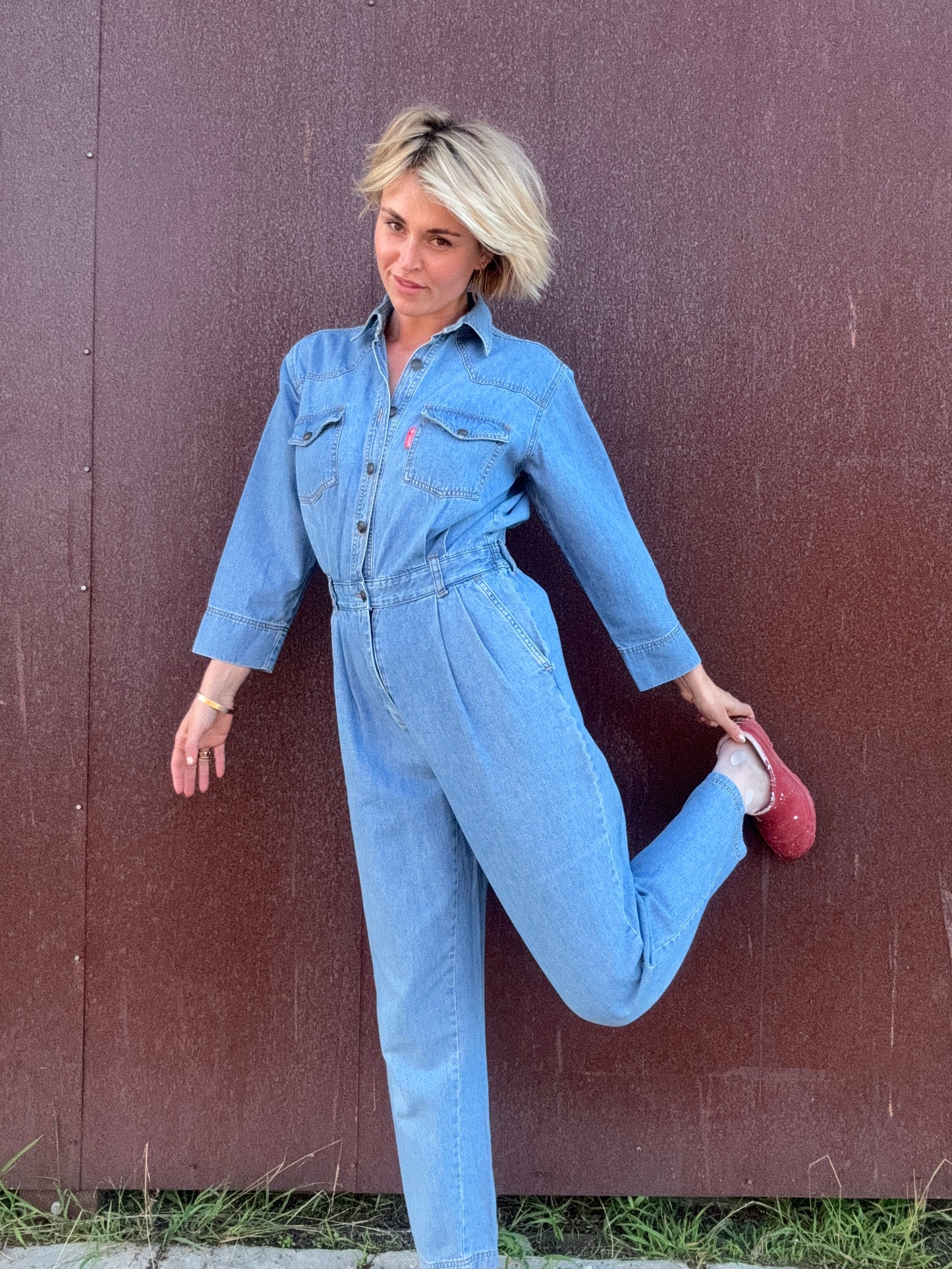 The Gloria 1980s Denim Coveralls