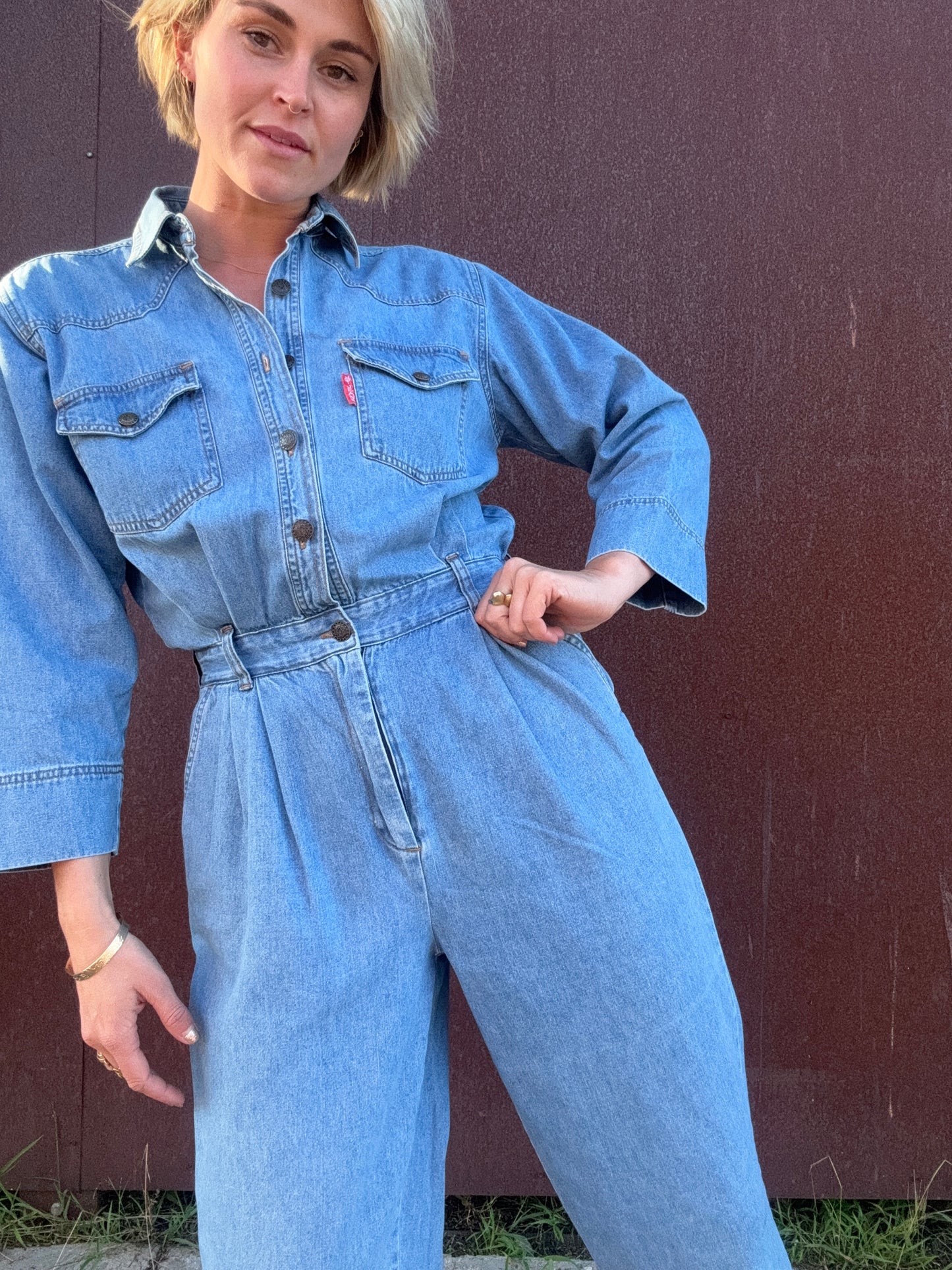 The Gloria 1980s Denim Coveralls