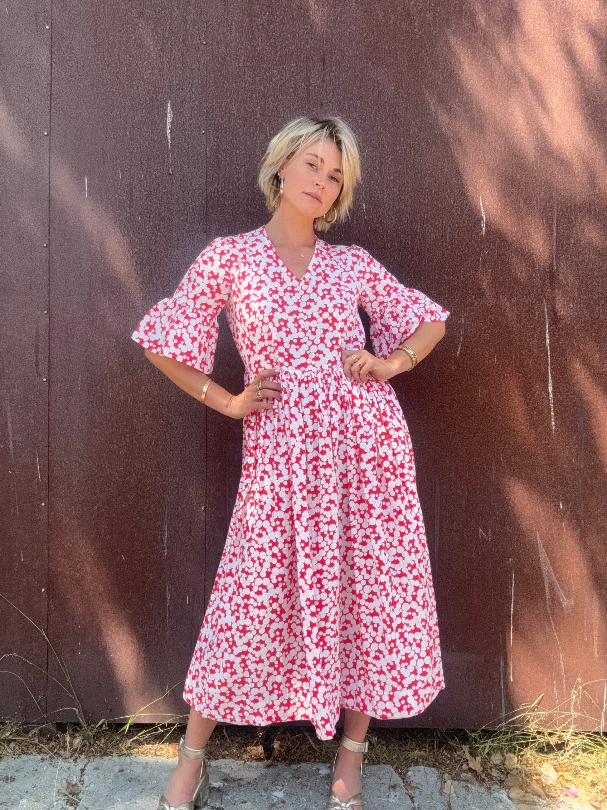The Sandra 1940s Cotton Dress – Kikos Kloset