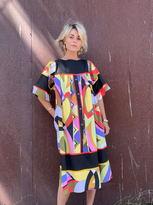 The Sharon 1980s Cotton Mumu