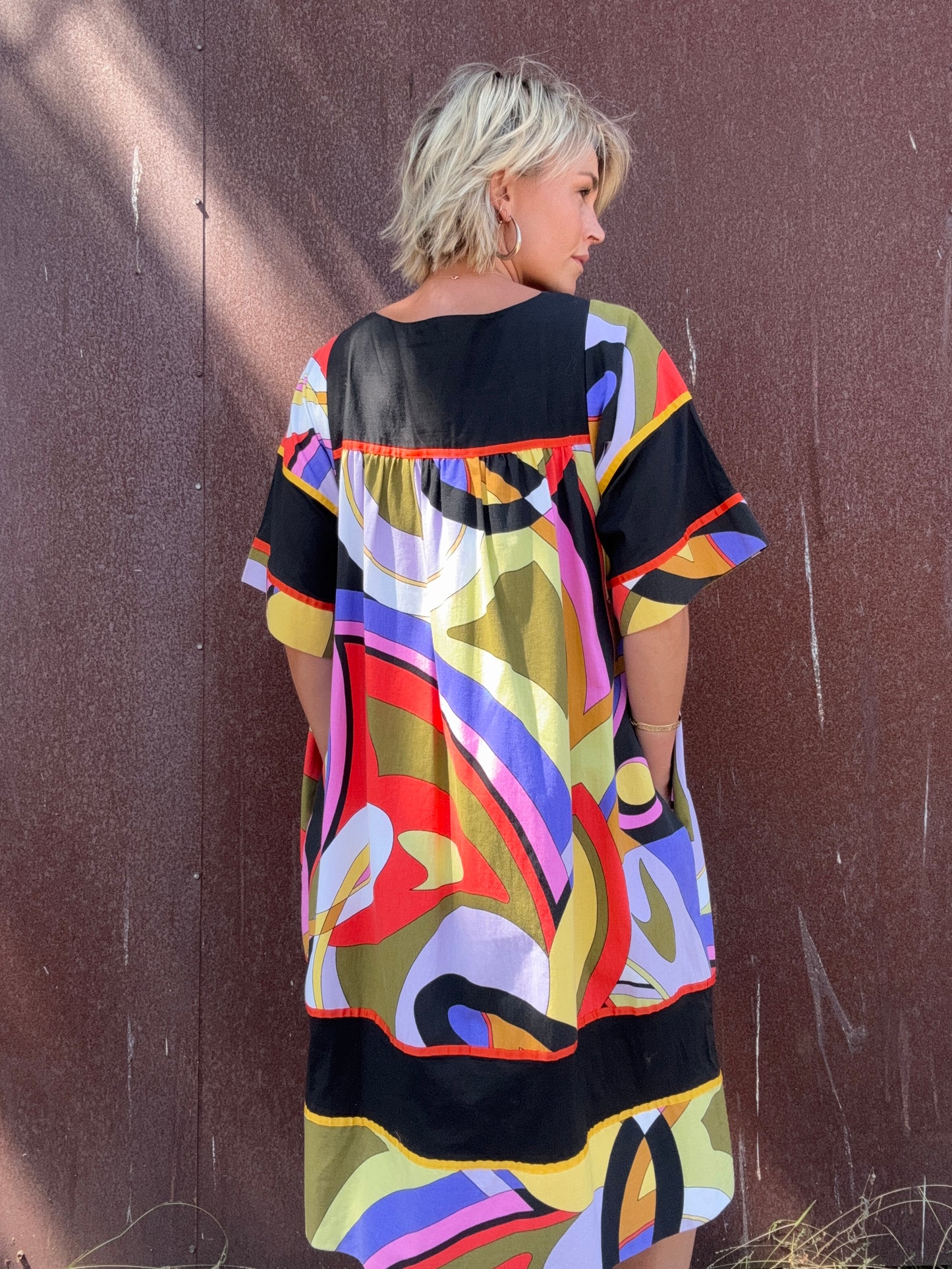 The Sharon 1980s Cotton Mumu