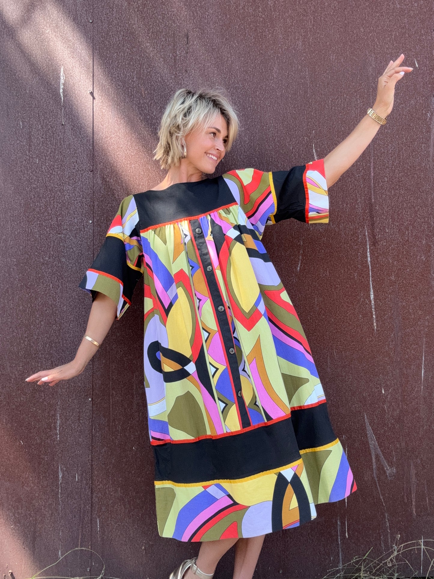 The Sharon 1980s Cotton Mumu