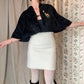 The Eva 1960s Faux Shearling Cape