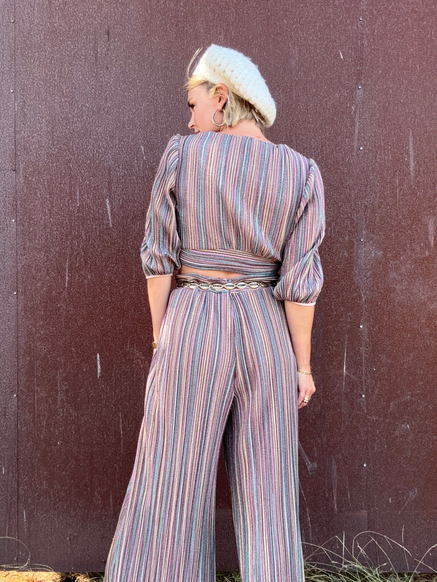 The Sabrina Metallic Pant Set
