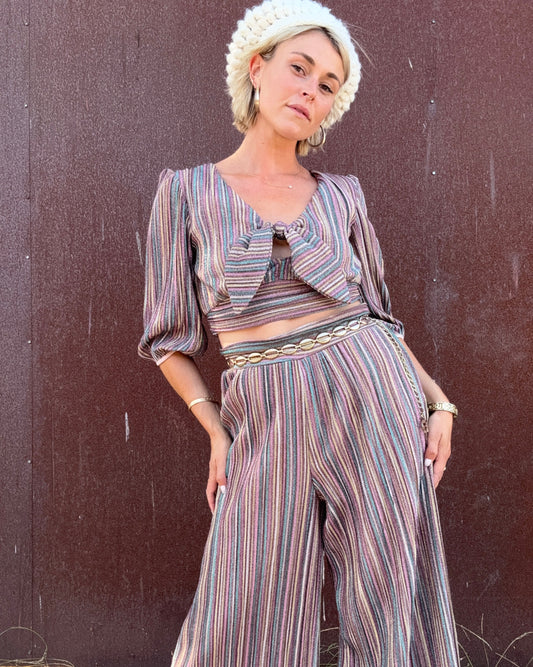 The Sabrina Metallic Pant Set