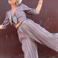 The Sabrina Metallic Pant Set
