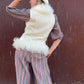 The Karla Wool and Lamb Fur Vest