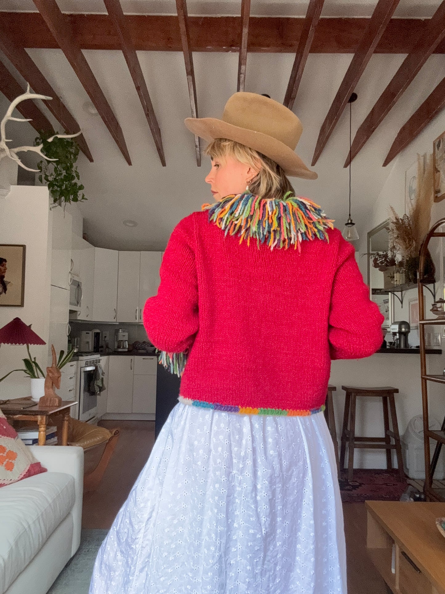 The Tessa 1980s Wool Cardigan Sweater