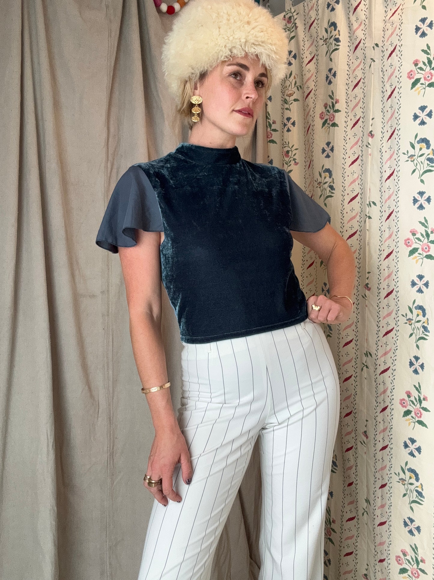 The Therese Velvet Top