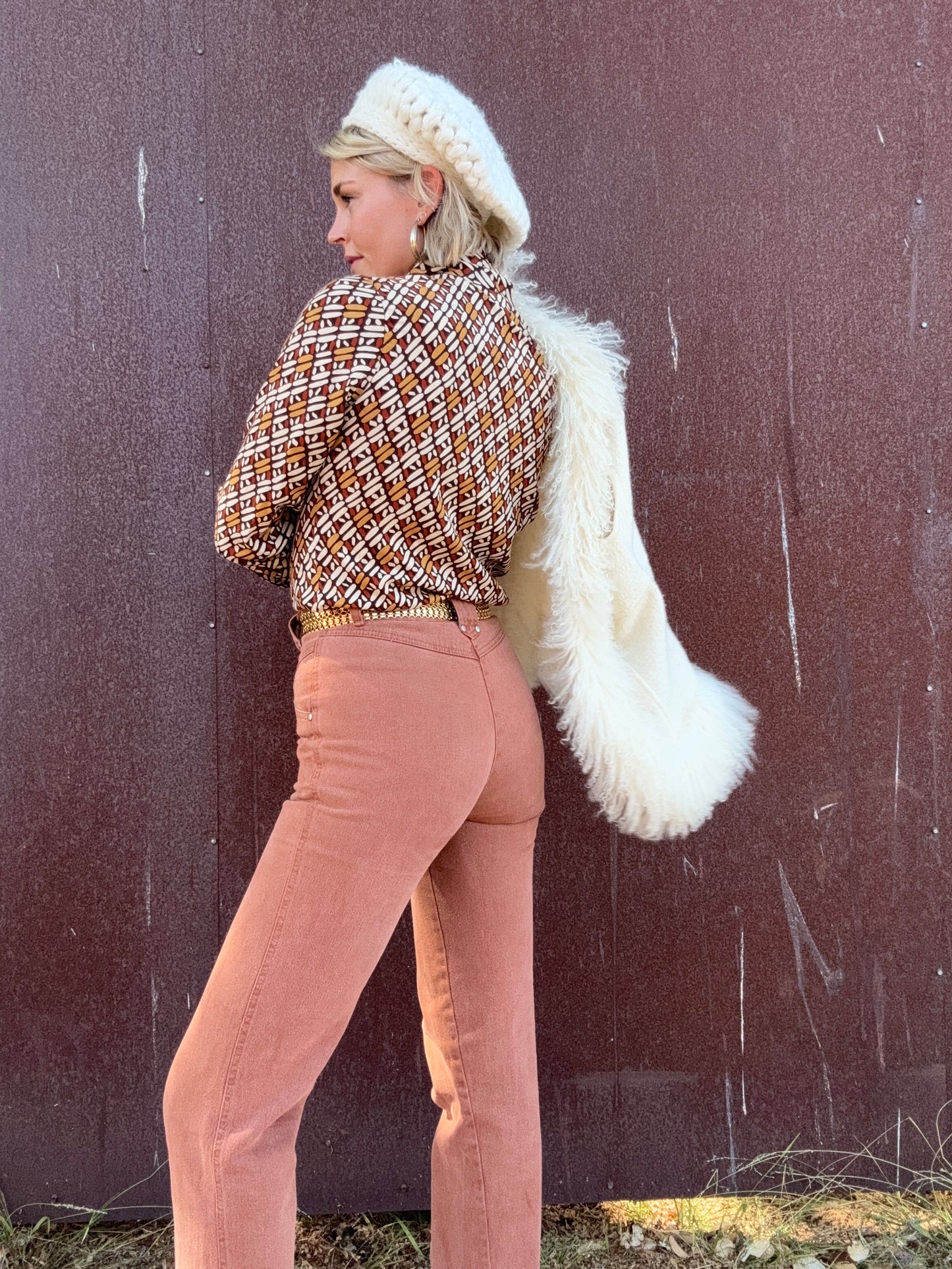 The Cynthia 1970s Pussy Bow Blouse