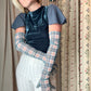 Vintage Plaid Opera Gloves