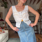 The Faye 1920s French Cotton Blouse