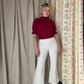 The Dinah 1980s Ruffled Knit Sweater