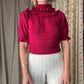 The Dinah 1980s Ruffled Knit Sweater