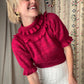 The Dinah 1980s Ruffled Knit Sweater