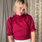 The Dinah 1980s Ruffled Knit Sweater
