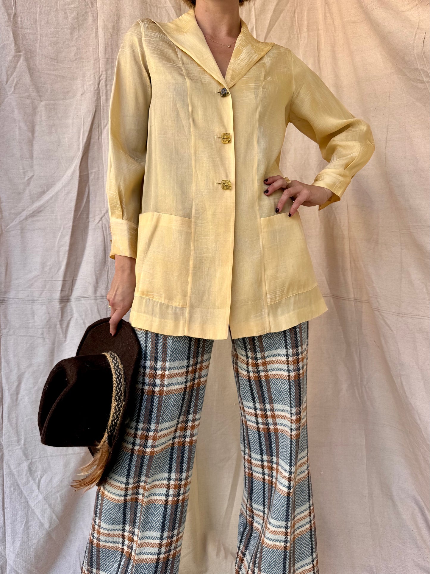 The Amber Vintage Silk Blouse