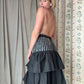 The Eloise Hand Painted Silk Ruffle Skirt