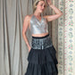 The Eloise Hand Painted Silk Ruffle Skirt