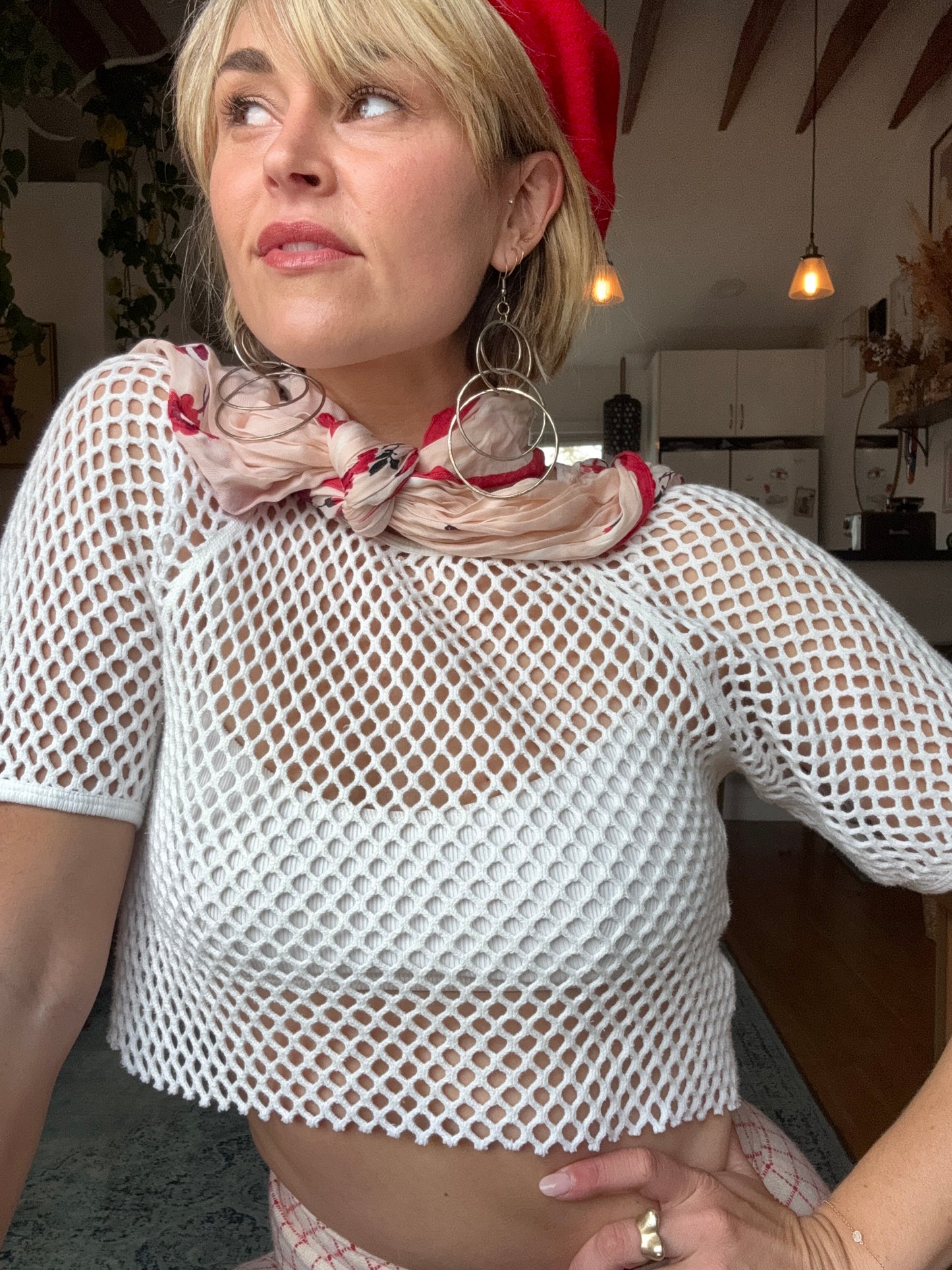 The 1960s Greta Norse Net Top