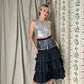 The Eloise Hand Painted Silk Ruffle Skirt