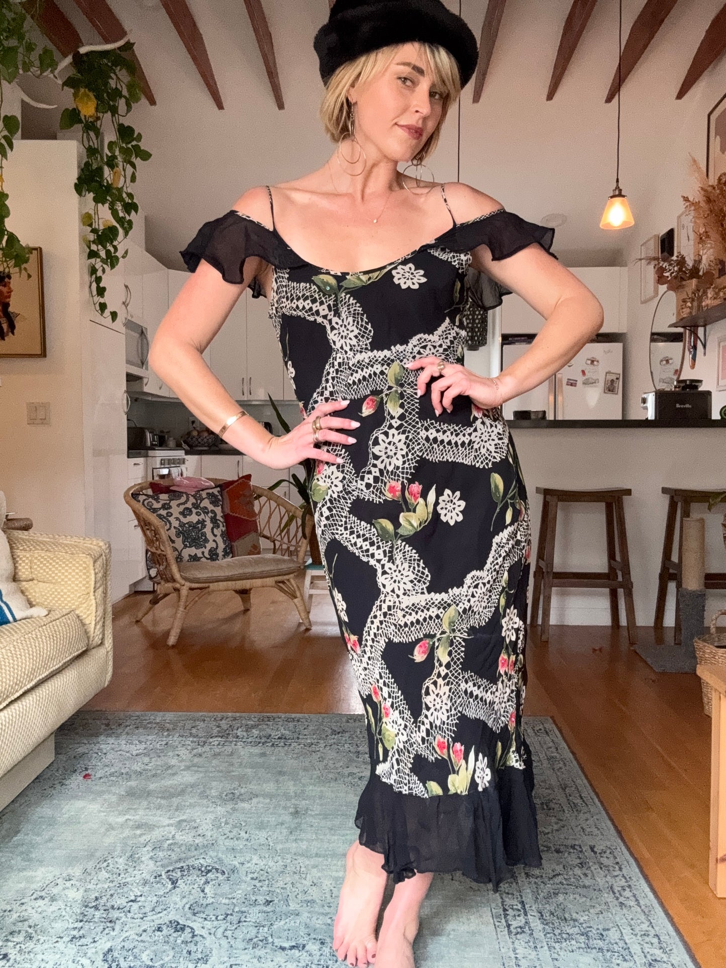 The Rita 1990s Floral Dress