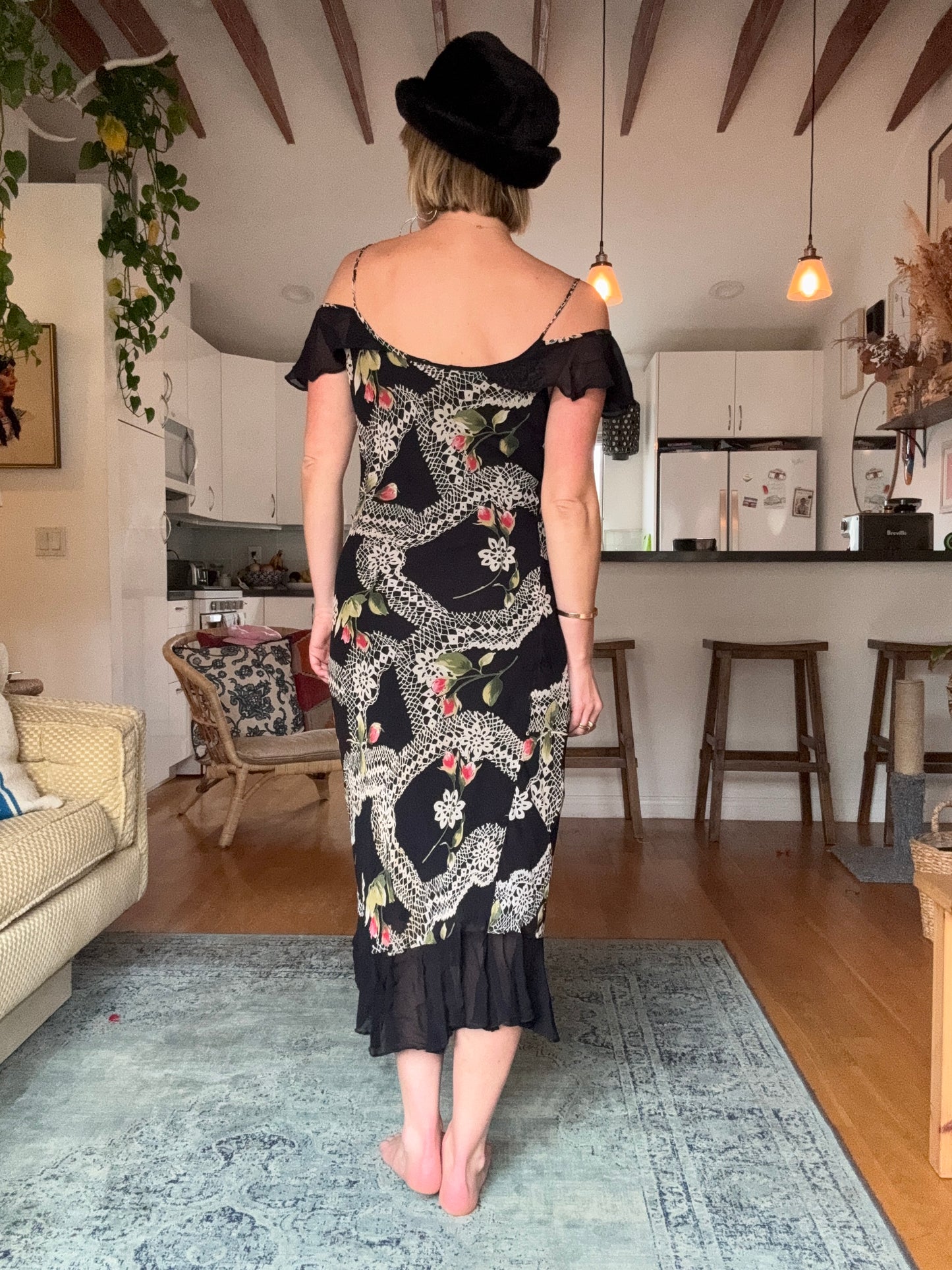 The Rita 1990s Floral Dress