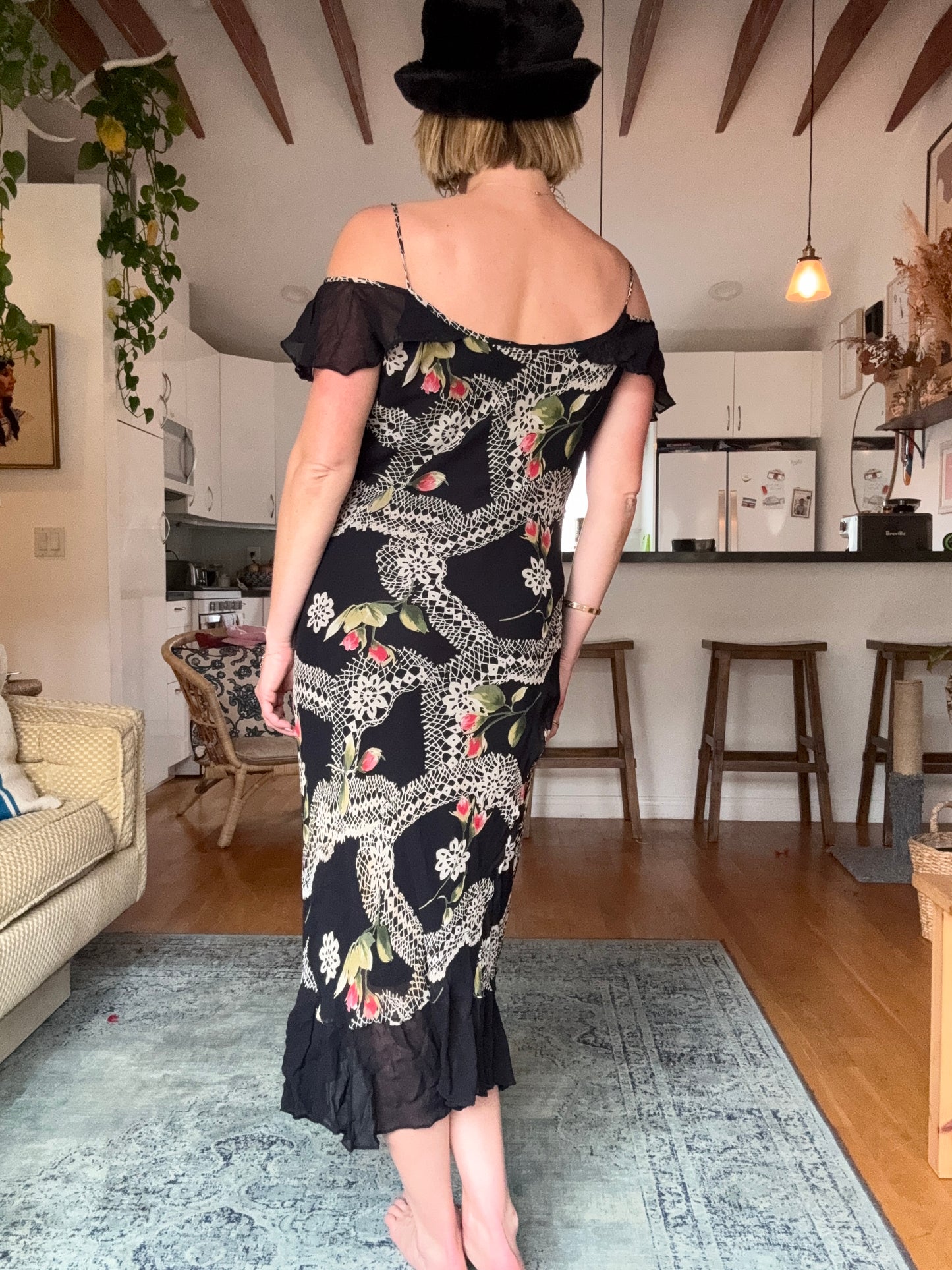 The Rita 1990s Floral Dress