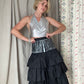 The Eloise Hand Painted Silk Ruffle Skirt