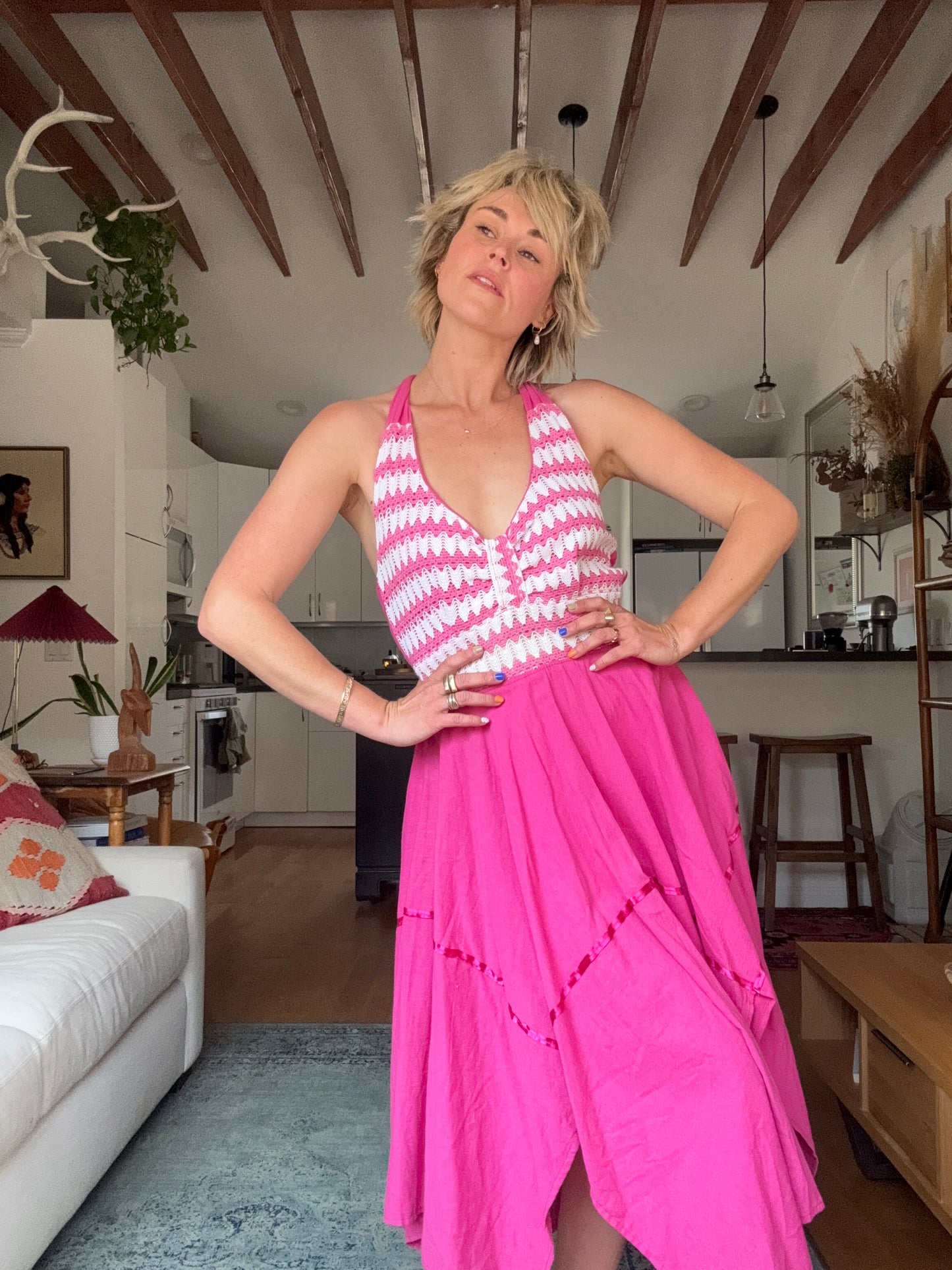 The Anita 1970s Halter Dress