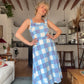 The Iris 1940s Handmade Plaid Dress