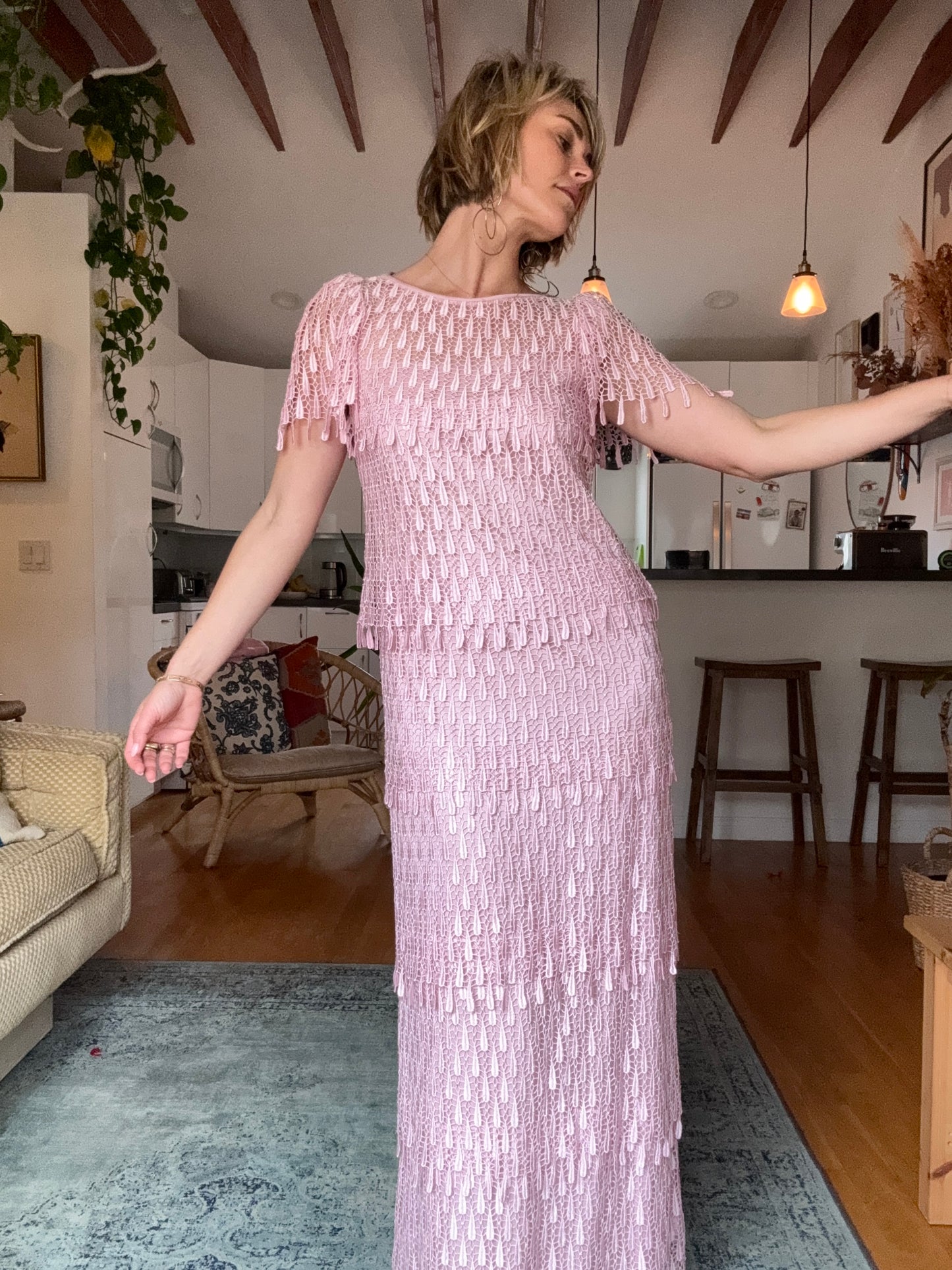 The Evelyn 1970s Tiered Dress