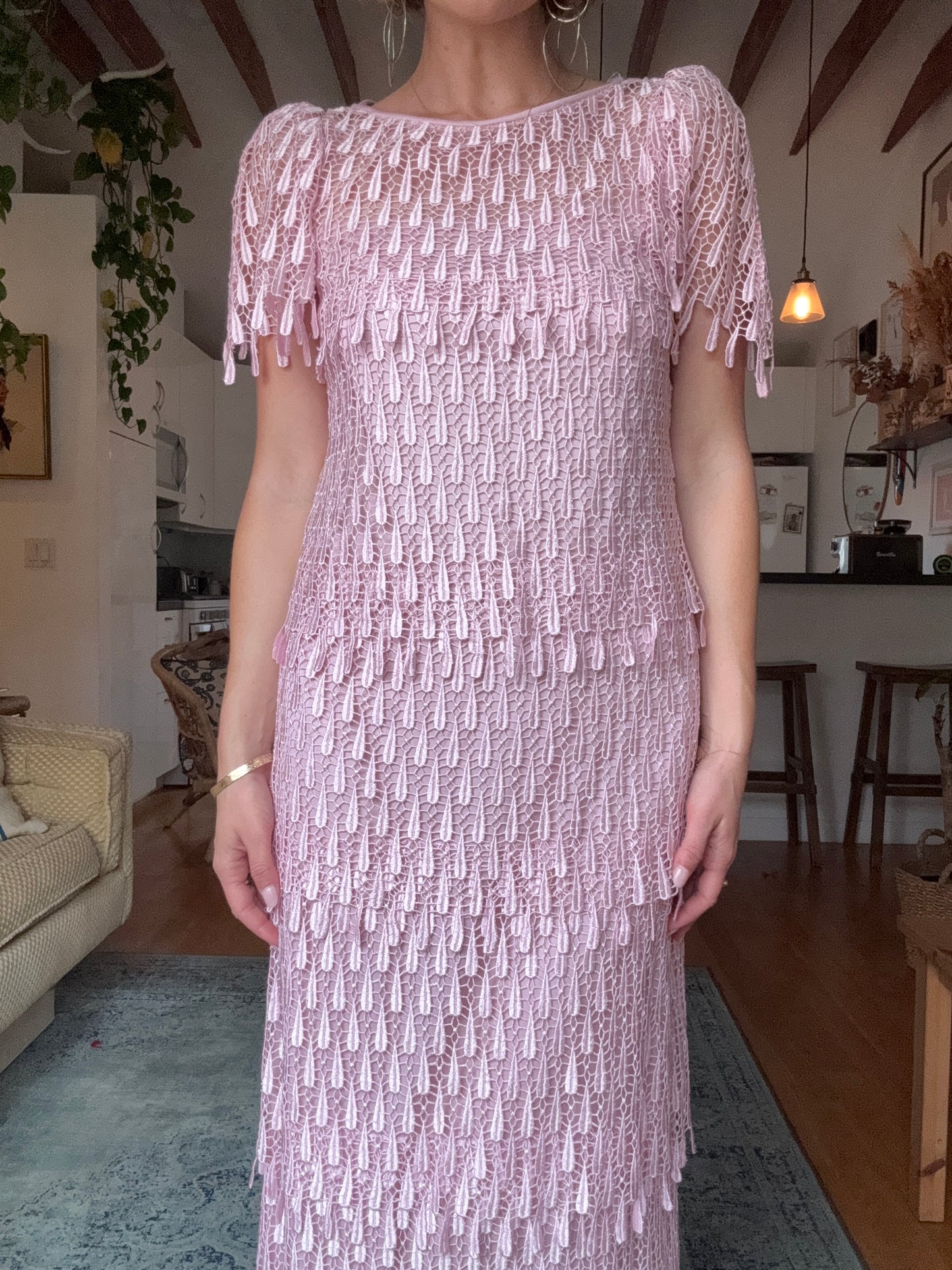 The Evelyn 1970s Tiered Dress