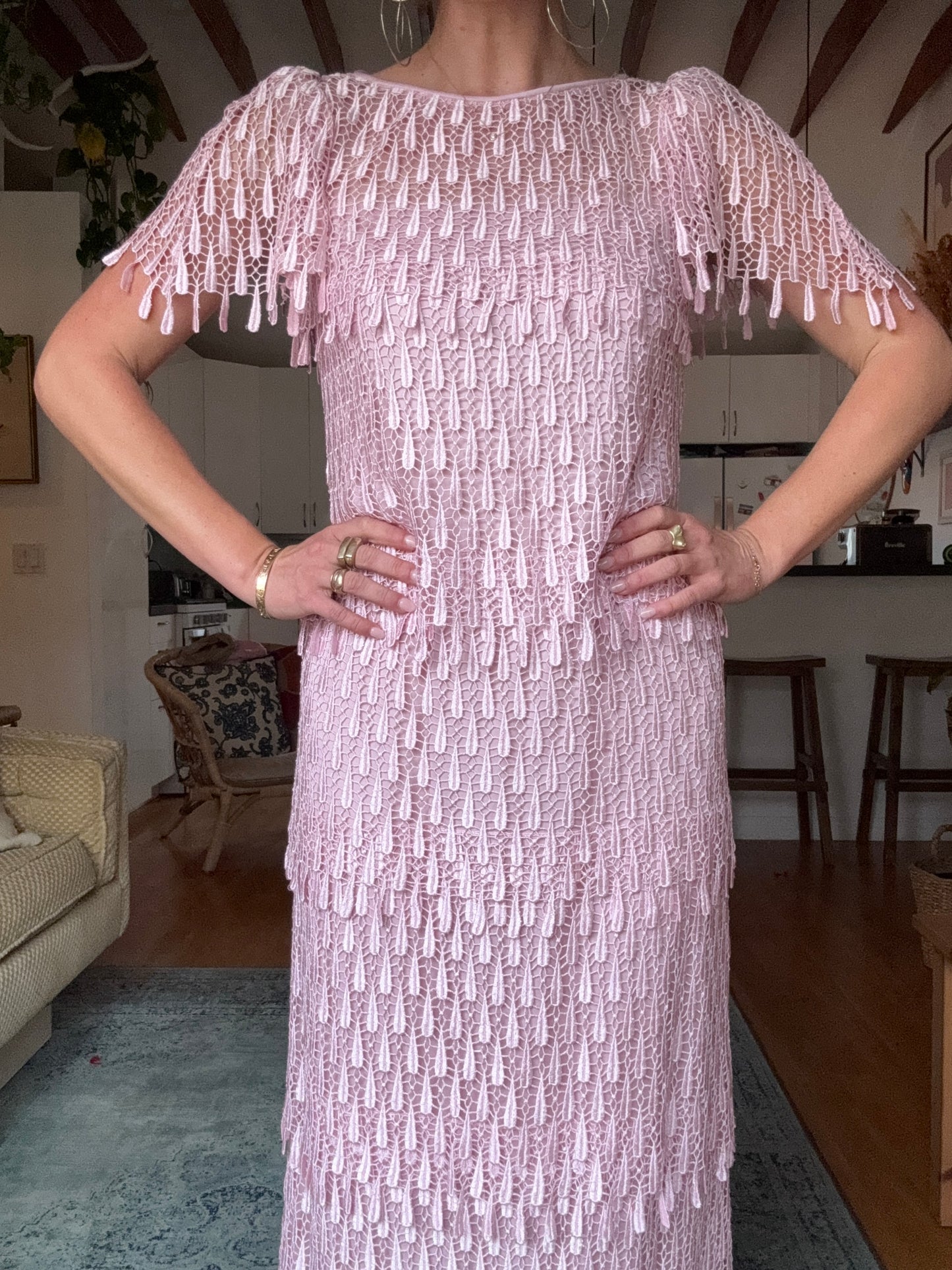 The Evelyn 1970s Tiered Dress