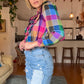 The 1970s Loretta Plaid Blouse