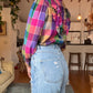 The 1970s Loretta Plaid Blouse