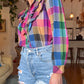 The 1970s Loretta Plaid Blouse