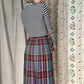 The Eileen 1970s Tartan Wool Skirt