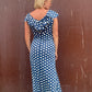 The Brigitte 1970s Polka Dot Maxi Dress