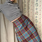 The Eileen 1970s Tartan Wool Skirt