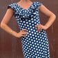 The Brigitte 1970s Polka Dot Maxi Dress