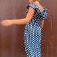 The Brigitte 1970s Polka Dot Maxi Dress