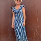 The Brigitte 1970s Polka Dot Maxi Dress