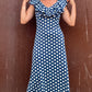 The Brigitte 1970s Polka Dot Maxi Dress