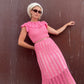 The Valentina 1960s Crochet Maxi Dress